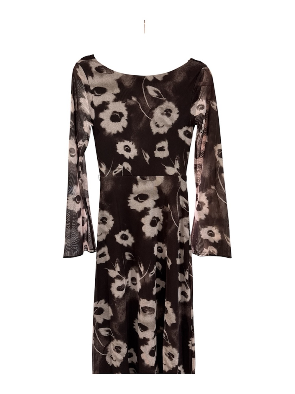 COMMENSE NWT COWL-NECK BODYCON MIDI DRESS XS - Picture 6 of 9